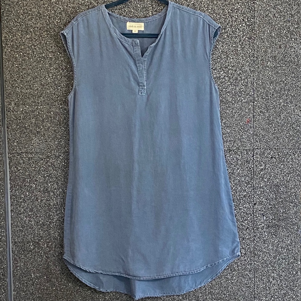 Cloth & Stone Soft Tunic Blue M